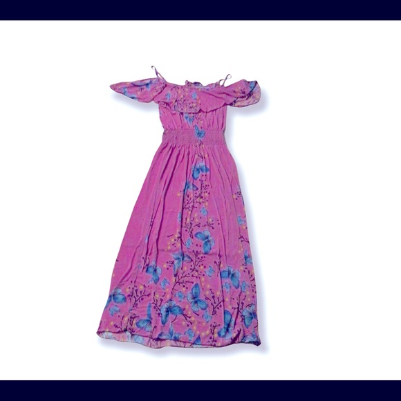 Sleeveless Multicolor Sundress Butterfly Pattern - Picture 2 of 2